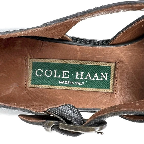 Vintage Cole Haan Fisherman Sandals Women’s Size 5 Black Woven Made in Italy EUC - Picture 10 of 11